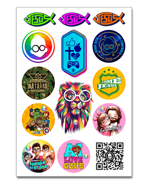 CARTELA DE ADESIVOS OMUNDODEOTAVIO